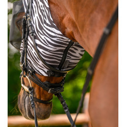 Máscara antimoscas Waldhausen Puck Zebra Negro / blanco