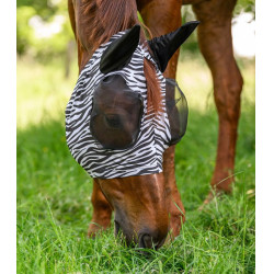 Máscara antimoscas Waldhausen Puck Zebra Negro / blanco