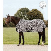 Cubre-moscas Waldhausen Zebra con cinchas cruzadas Negro / blanco Cubre-moscas Waldhausen Zebra con cinchas cruzadas Negro / blanco