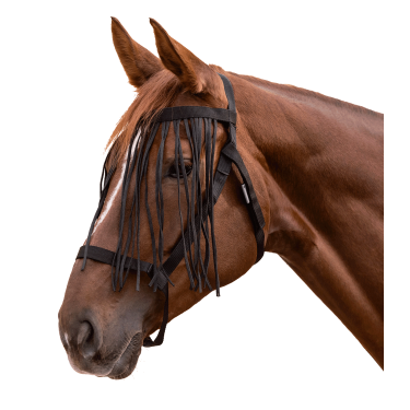 Cabezada de pasto con flecos anti-moscas para caballo Cabezada de pasto con flecos anti-moscas para caballo
