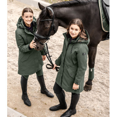 Parka de equitación ELT invierno Performance Ontario Oliva oscuro Kaki