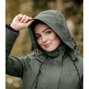 Parka de equitación ELT invierno Performance Ontario Oliva oscuro Kaki