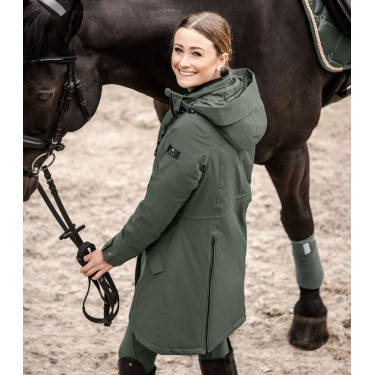 Parka de equitación ELT invierno Performance Ontario Oliva oscuro Kaki