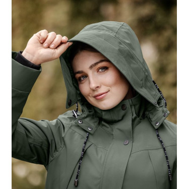 Parka de equitación ELT invierno Performance Ontario Oliva oscuro Kaki