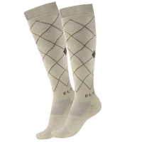 Calcetines de equitación ELT Argyle Negro / azul piedra