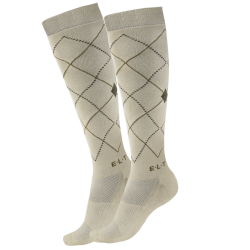 Calcetines de equitación ELT Argyle Gris beige