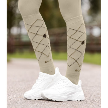 Calcetines de equitación ELT Argyle Gris beige