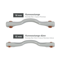 Muserola de filete Beris paso de lengua Konnex anillo final 7,5 cm Suave Gris