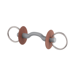 Muserola de filete Beris cañón con pasador de lengua anillo de 7,5 cm Duro Gris
