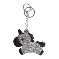Llavero Waldhausen Unicornio Plata / negro