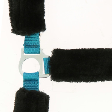 Cabezada Norton Full de borreguillo sintético Azul eléctrico / negro