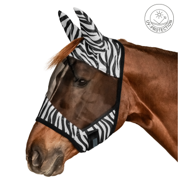 Máscara antimoscas Waldhausen Zebra Negro / blanco Máscara antimoscas Waldhausen Zebra Negro / blanco