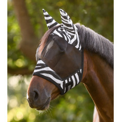 Máscara antimoscas Waldhausen Zebra Negro / blanco