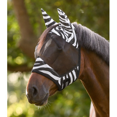 Máscara antimoscas Waldhausen Zebra Negro / blanco