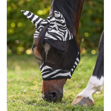 Máscara antimoscas Waldhausen Zebra Negro / blanco