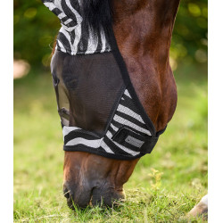 Máscara antimoscas Waldhausen Zebra Negro / blanco