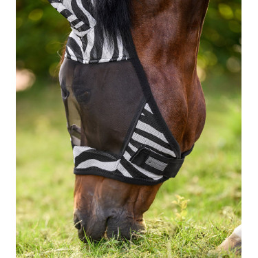 Máscara antimoscas Waldhausen Zebra Negro / blanco