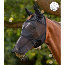 Máscara antimoscas Waldhausen Premium protección orejas y chaflán Negro