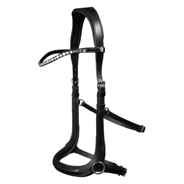 Cabezada sin bocado Sensation Waldhausen X-Line Negro