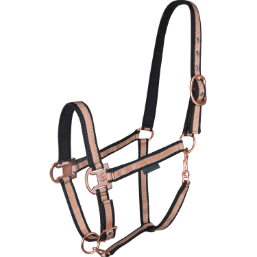 Cabezada Waldhausen Shine Negro / oro rosado