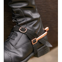 Correas de espuelas Waldhausen Premium Negro / oro rosado