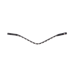 Frontal de equitación negro con strass Waldhausen