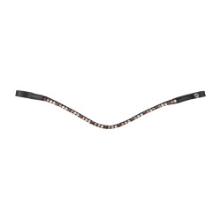 Frontal de equitación negro con strass Waldhausen