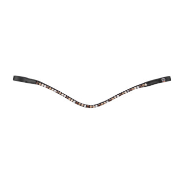 Frontal de equitación negro con strass Waldhausen