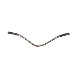 Frontal de equitación negro con strass Waldhausen