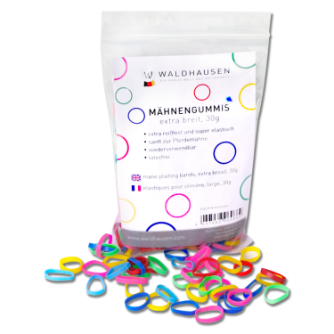 Elásticos Waldhausen extragrandes para trenzar multicolor Multicolor