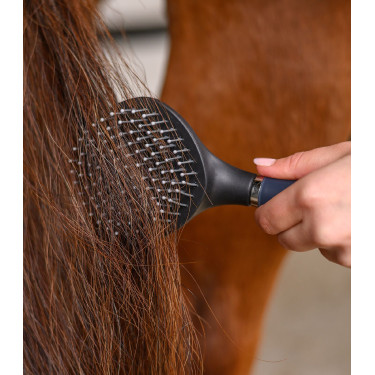 Cepillo equitación cerdas largas con mango gel