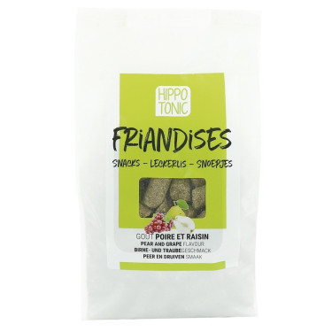 Dulces para caballos con sabor a pera y uva Hippotonic Dulces para caballos con sabor a pera y uva Hippotonic