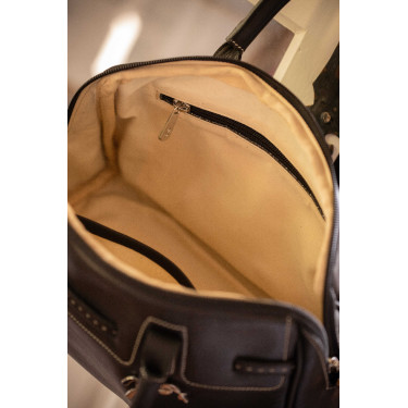 Bolso ecuestre pequeño Maëlys de cuero Pénélope