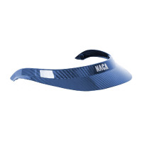 Visera de casco L NACA carbono Negro brillante / plateado