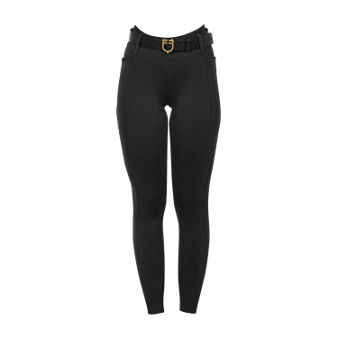 Leggings de niña de cintura alta con full grip y trabillas Equestro niño