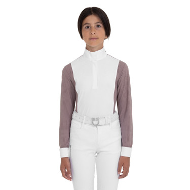 Polo de concurso para niña con perforaciones Equestro niño Polo de concurso para niña con perforaciones Equestro niño