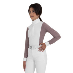 Polo de concurso para niña con perforaciones Equestro niño Polo de concurso para niña con perforaciones Equestro niño