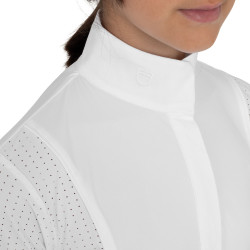 Polo de concurso para niña de manga corta con insertos de malla Equestro niño Polo de concurso para niña de manga corta con insertos de malla Equestro niño