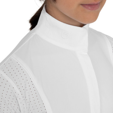 Polo de concurso para niña de manga corta con insertos de malla Equestro niño Polo de concurso para niña de manga corta con insertos de malla Equestro niño