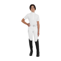 Polo de concurso para niña de manga corta con insertos de malla Equestro niño Polo de concurso para niña de manga corta con insertos de malla Equestro niño