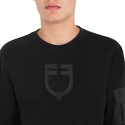 Sudadera de hombre con cuello redondo de forro polar con bolsillo lateral Equestro Sudadera de hombre con cuello redondo de forro polar con bolsillo lateral Equestro