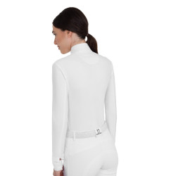Polo de concurso para mujer en tejido técnico de invierno Equestro Polo de concurso para mujer en tejido técnico de invierno Equestro