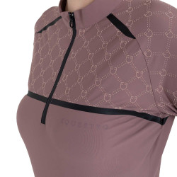 Polo de entrenamiento para mujer de manga larga con estampado de monograma Equestro Polo de entrenamiento para mujer de manga larga con estampado de monograma Equestro