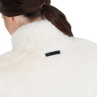 Chaleco de mujer de piel sintética Equestro Blanco antiguo Beige