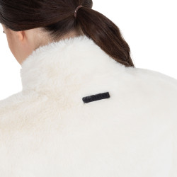 Chaleco de mujer de piel sintética Equestro Blanco antiguo Beige