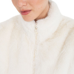 Chaleco de mujer de piel sintética Equestro Blanco antiguo Beige
