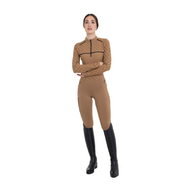 Leggings de mujer de cintura alta en tejido técnico con monograma Equestro Leggings de mujer de cintura alta en tejido técnico con monograma Equestro