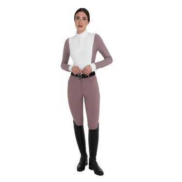 Pantalones mujer de talle alto con grip en la rodilla Equestro Pantalones mujer de talle alto con grip en la rodilla Equestro