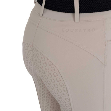 Pantalones de mujer full grip de cintura alta en tejido técnico biestirable Equestro Pantalones de mujer full grip de cintura alta en tejido técnico biestirable Equestro