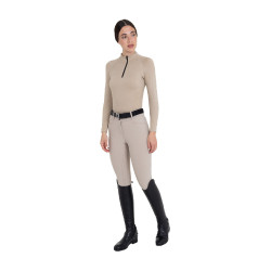 Pantalones de mujer full grip de cintura alta en tejido técnico biestirable Equestro Pantalones de mujer full grip de cintura alta en tejido técnico biestirable Equestro